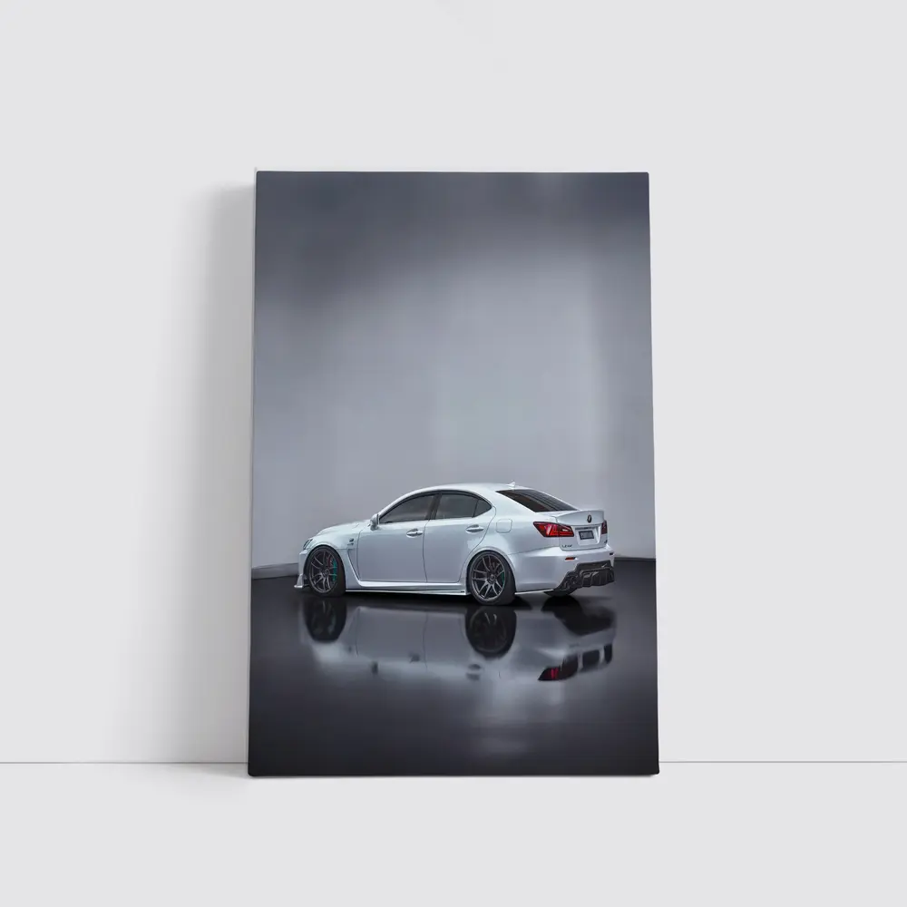 Lexus IS-F White Sedan Studio Shot – Wall Art