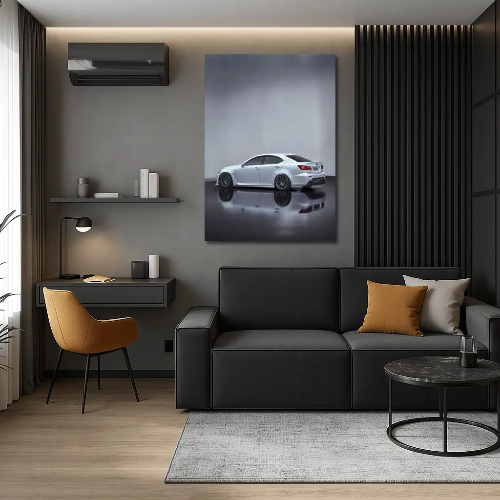 Lexus IS-F White Sedan Studio Shot – Wall Art