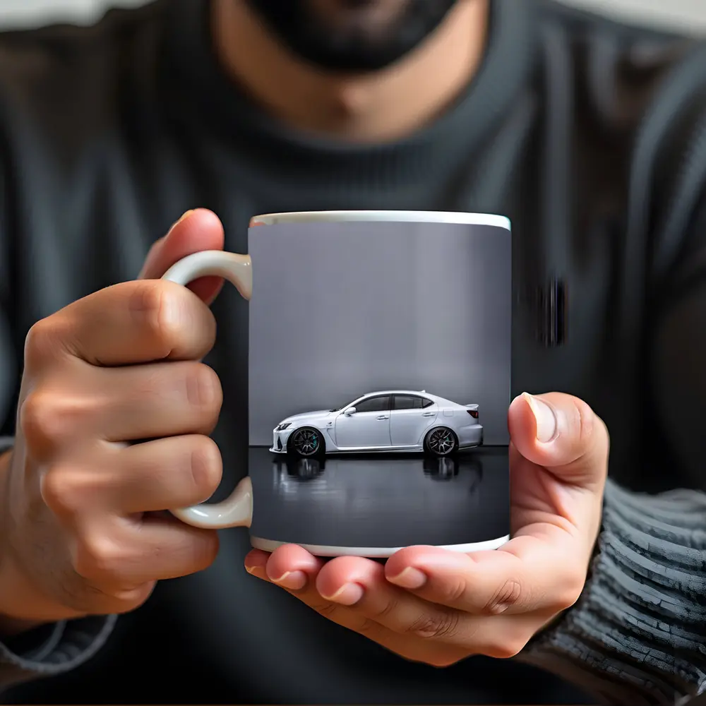 Lexus IS F White Studio Side Profile – Mugs