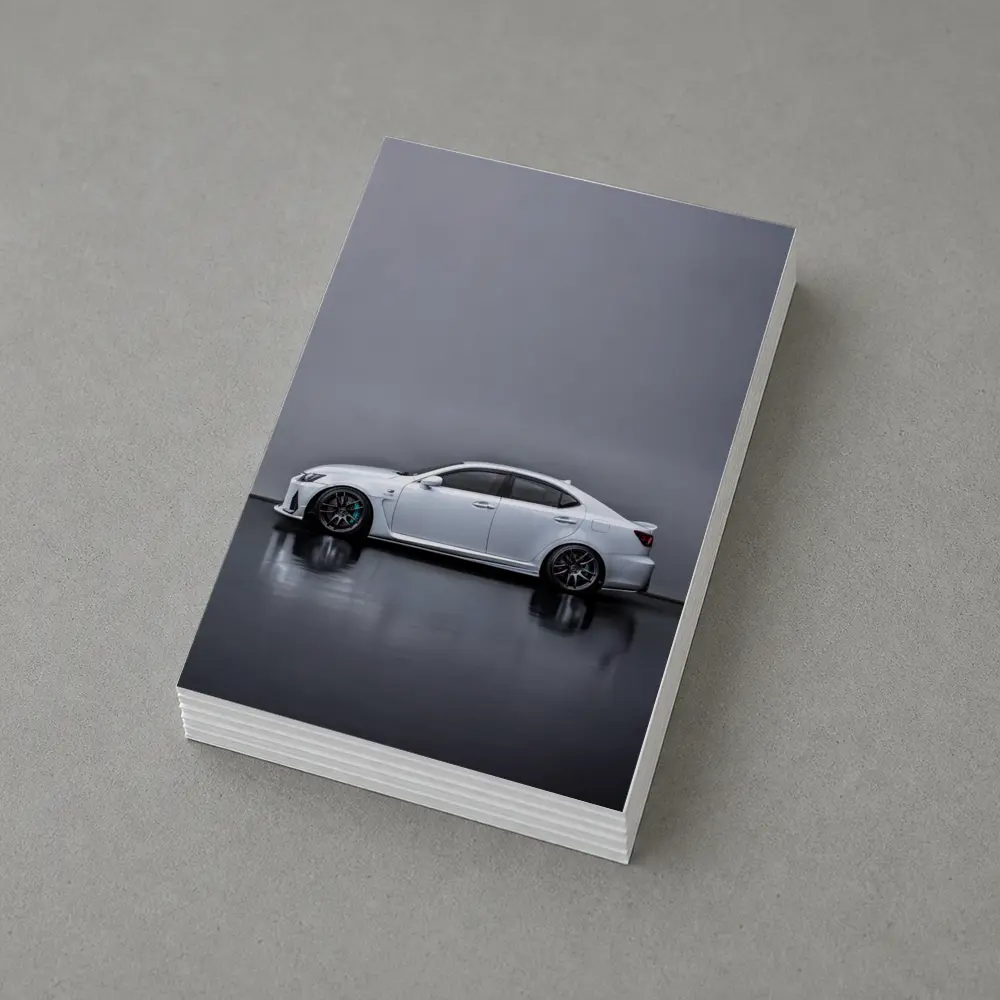Lexus IS F White Studio Side Profile – Postcards