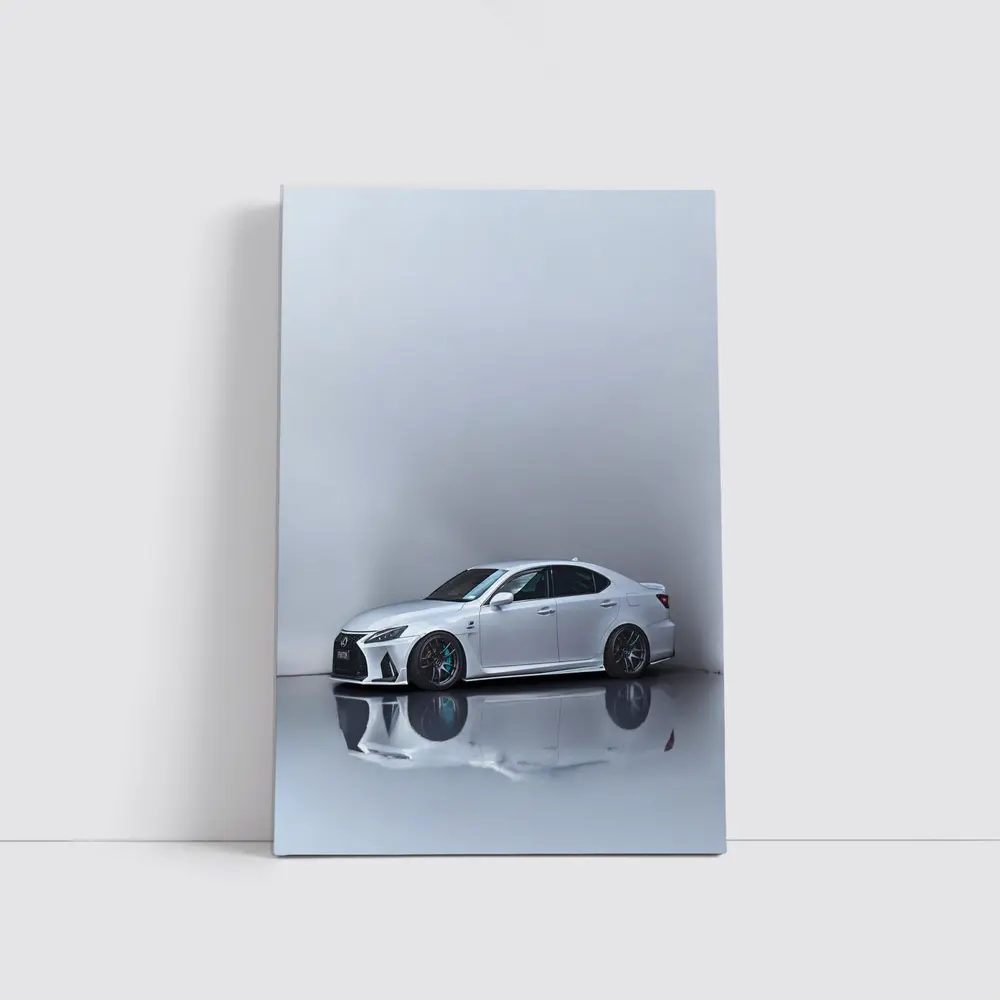 Lexus IS F White Studio Minimal Background – Wall Art