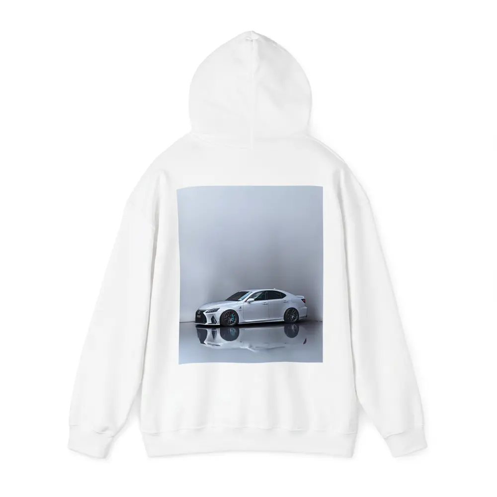 Lexus IS F White Studio Minimal Background – Hoodies