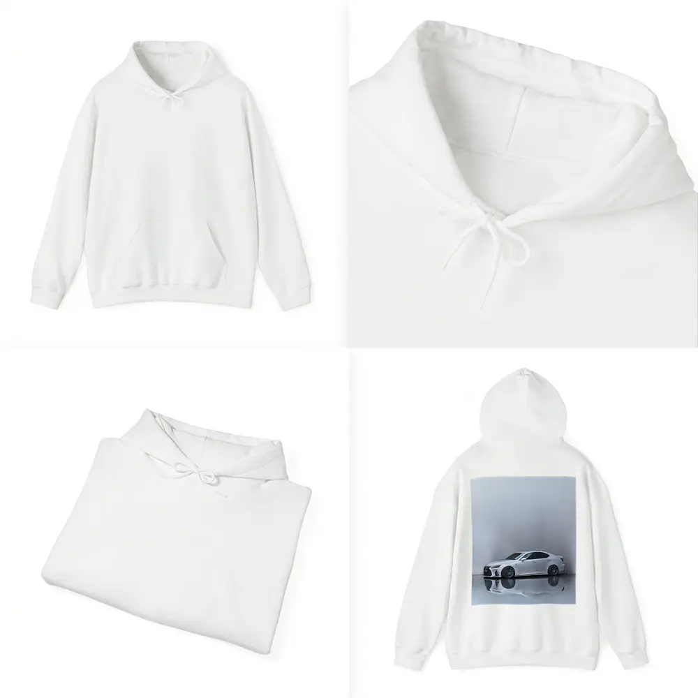 Lexus IS F White Studio Minimal Background – Hoodies