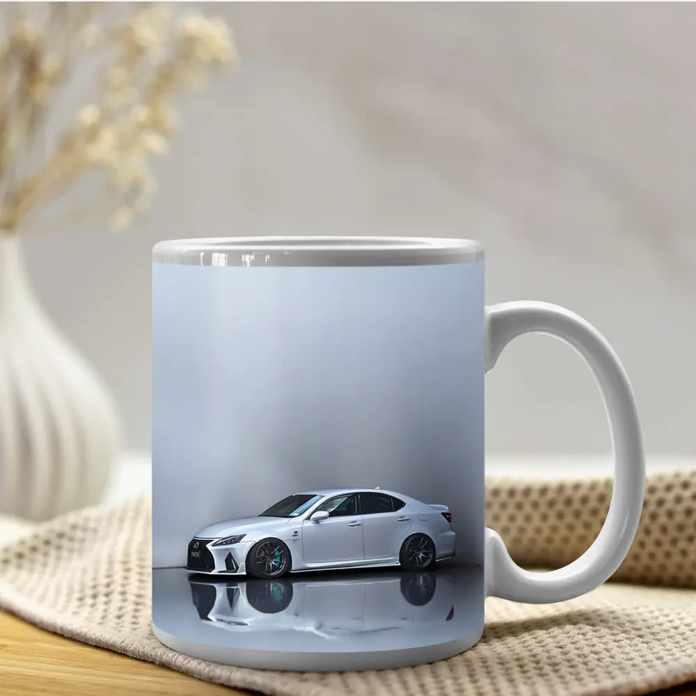 Lexus IS F White Studio Minimal Background – Mugs