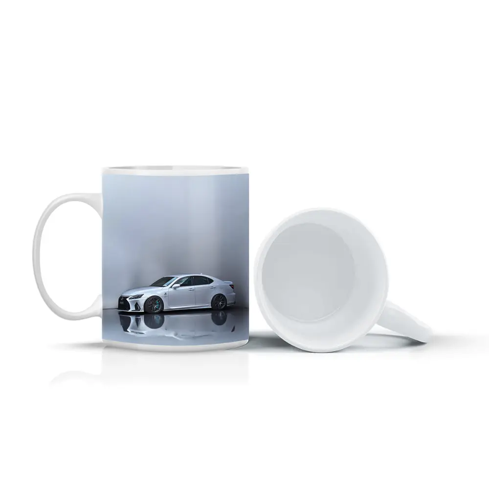 Lexus IS F White Studio Minimal Background – Mugs