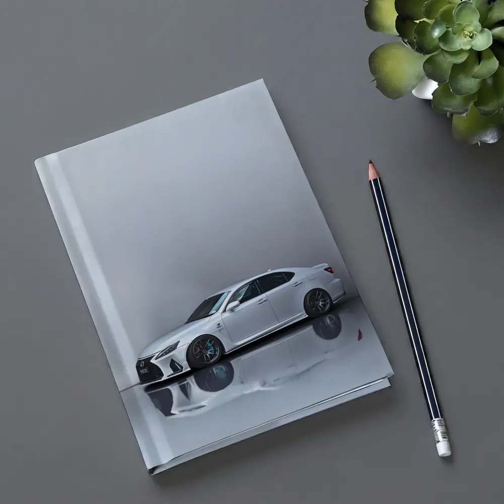Lexus IS F White Studio Minimal Background – Notebooks