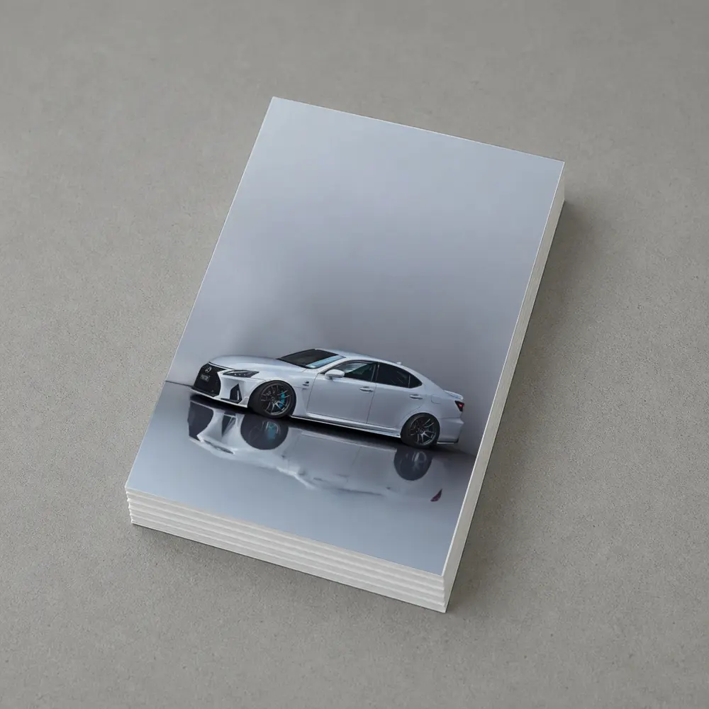 Lexus IS F White Studio Minimal Background – Postcards