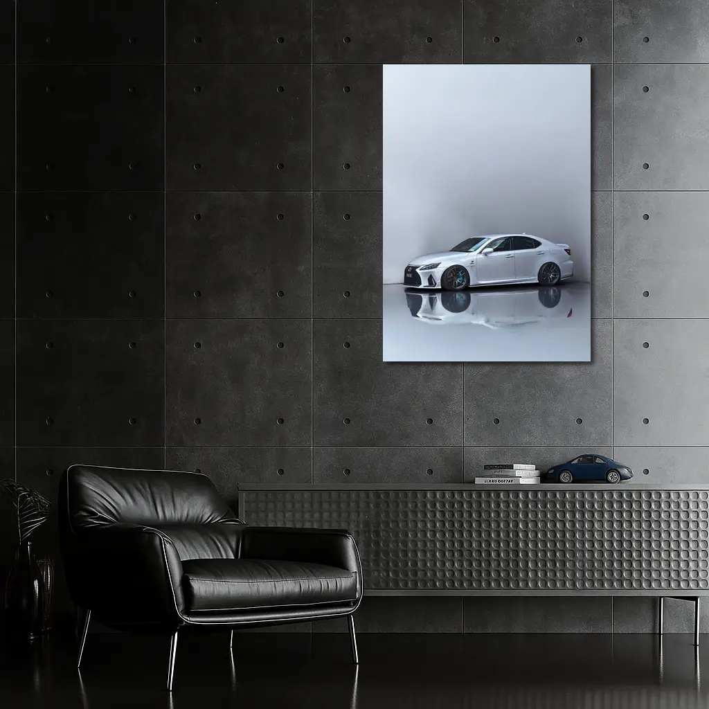 Lexus IS F White Studio Minimal Background – Wall Art
