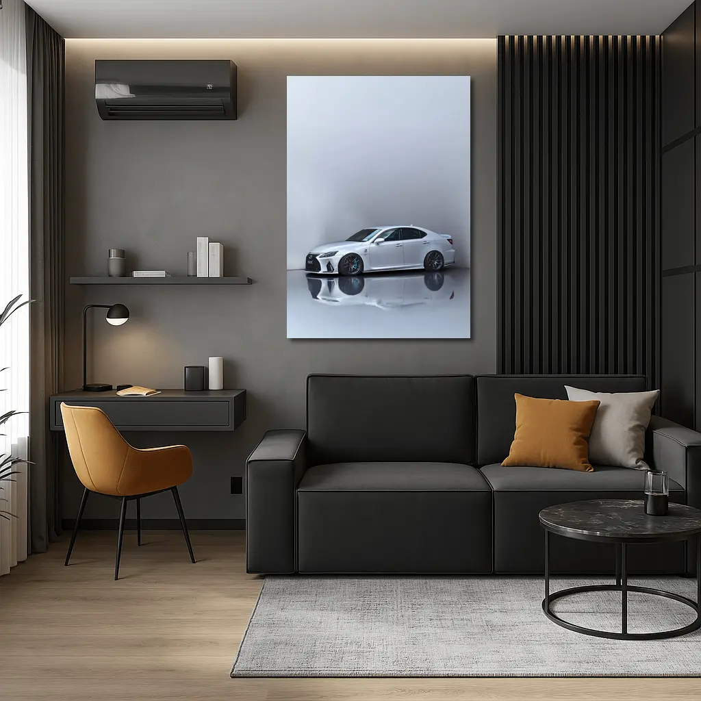 Lexus IS F White Studio Minimal Background – Wall Art