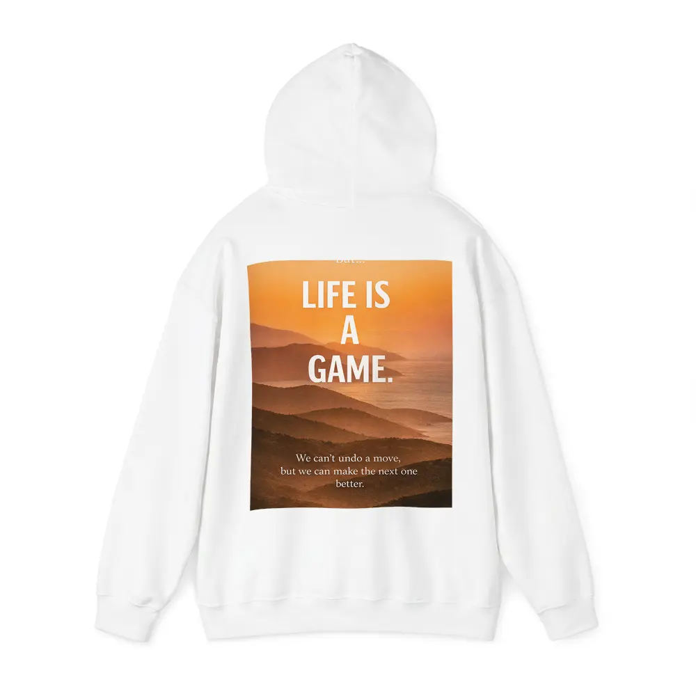 Life Is A Game Motivational Sunset Quote – Hoodies