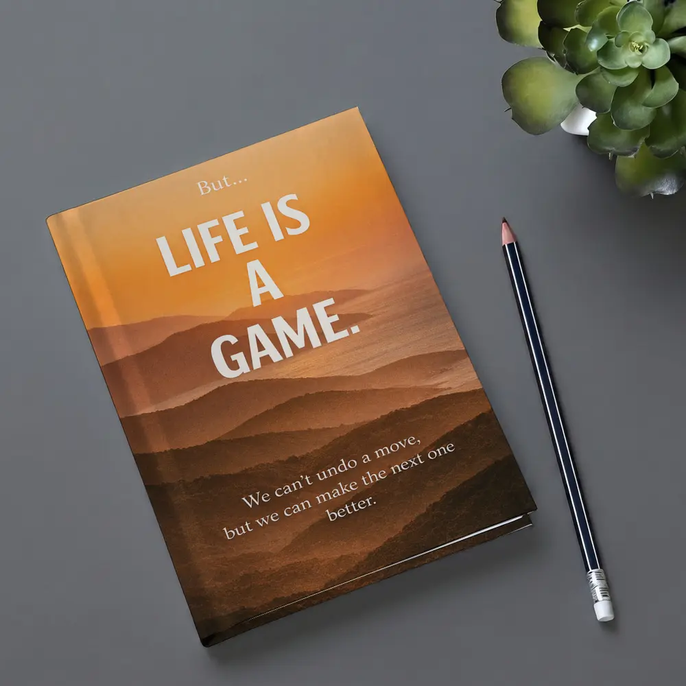 Life Is A Game Motivational Sunset Quote – Notebooks