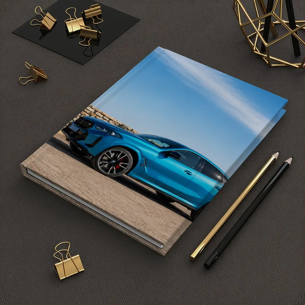 BMW X6 M Blue Parked Stone Wall – Notebooks
