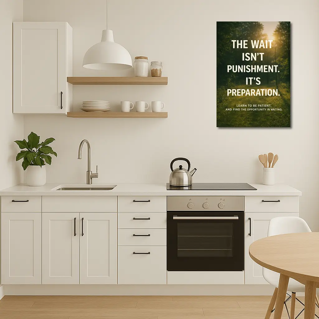The Wait Is Preparation Forest Path Quote – Wall Art