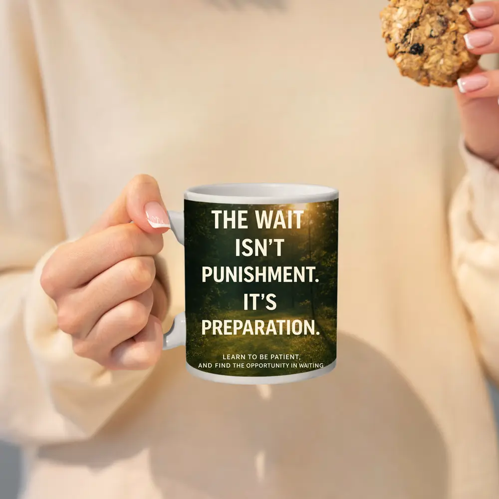 The Wait Is Preparation Forest Path Quote – Mugs