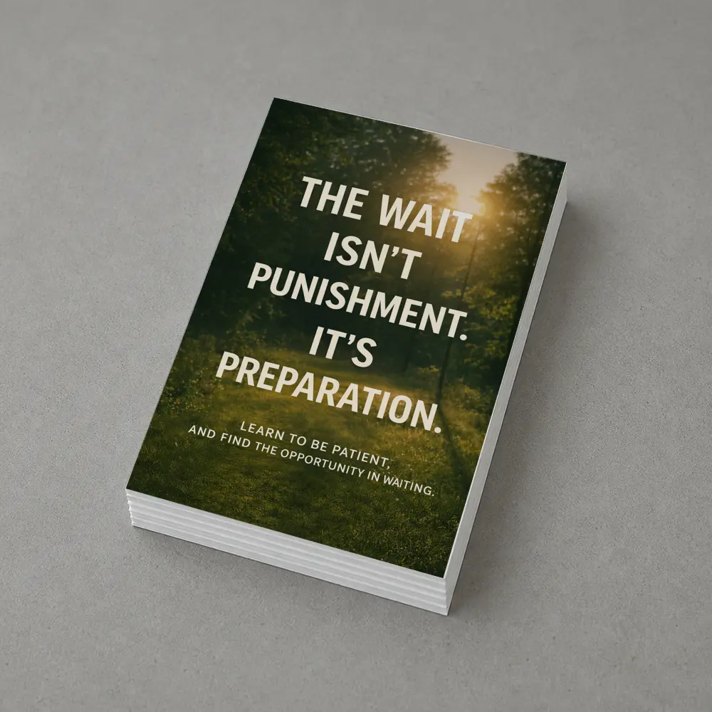 The Wait Is Preparation Forest Path Quote – Postcards