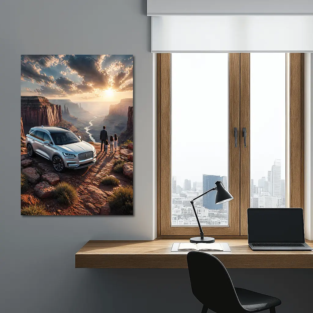 Lincoln Nautilus SUV Canyon Sunset View – Wall Art