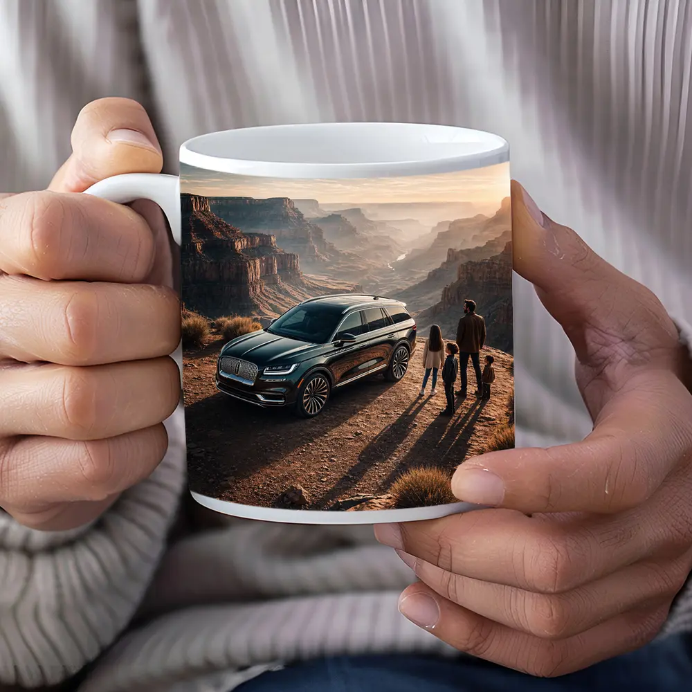 Lincoln Aviator Family Canyon Overlook Sunset – Mugs