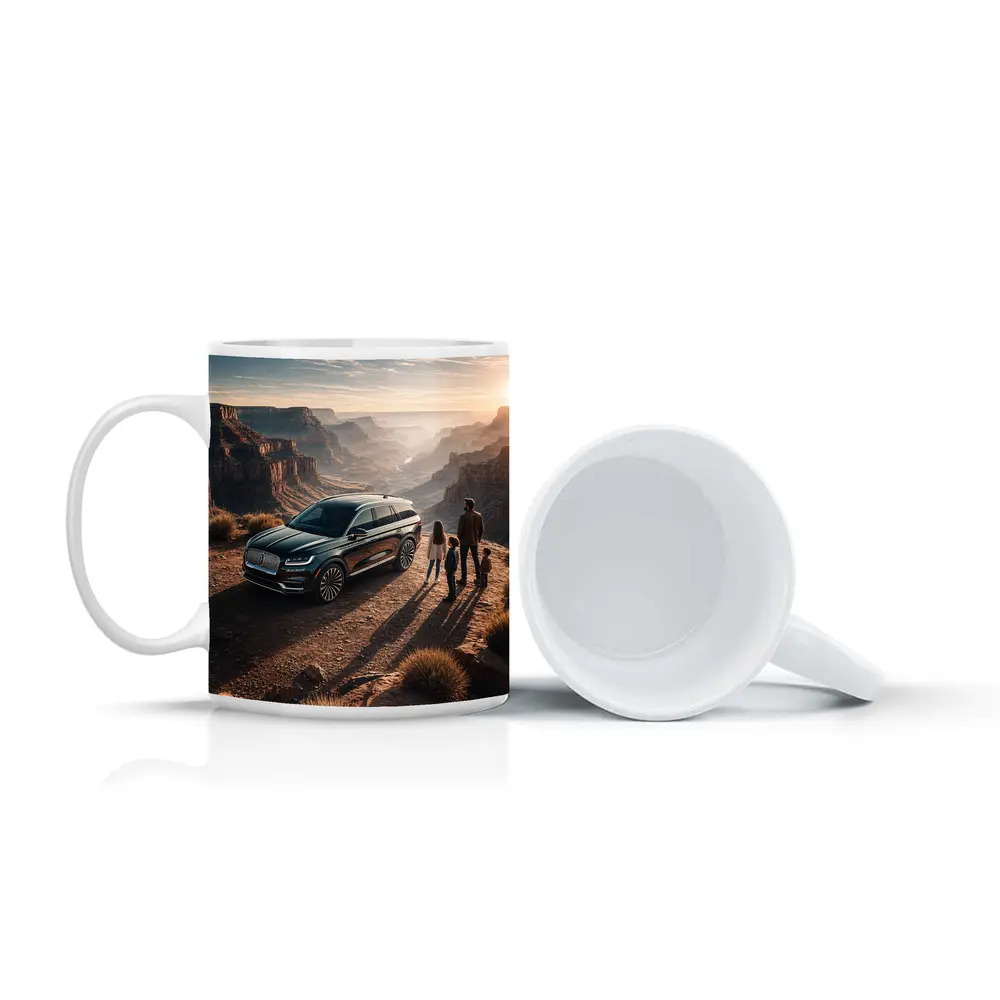 Lincoln Aviator Family Canyon Overlook Sunset – Mugs
