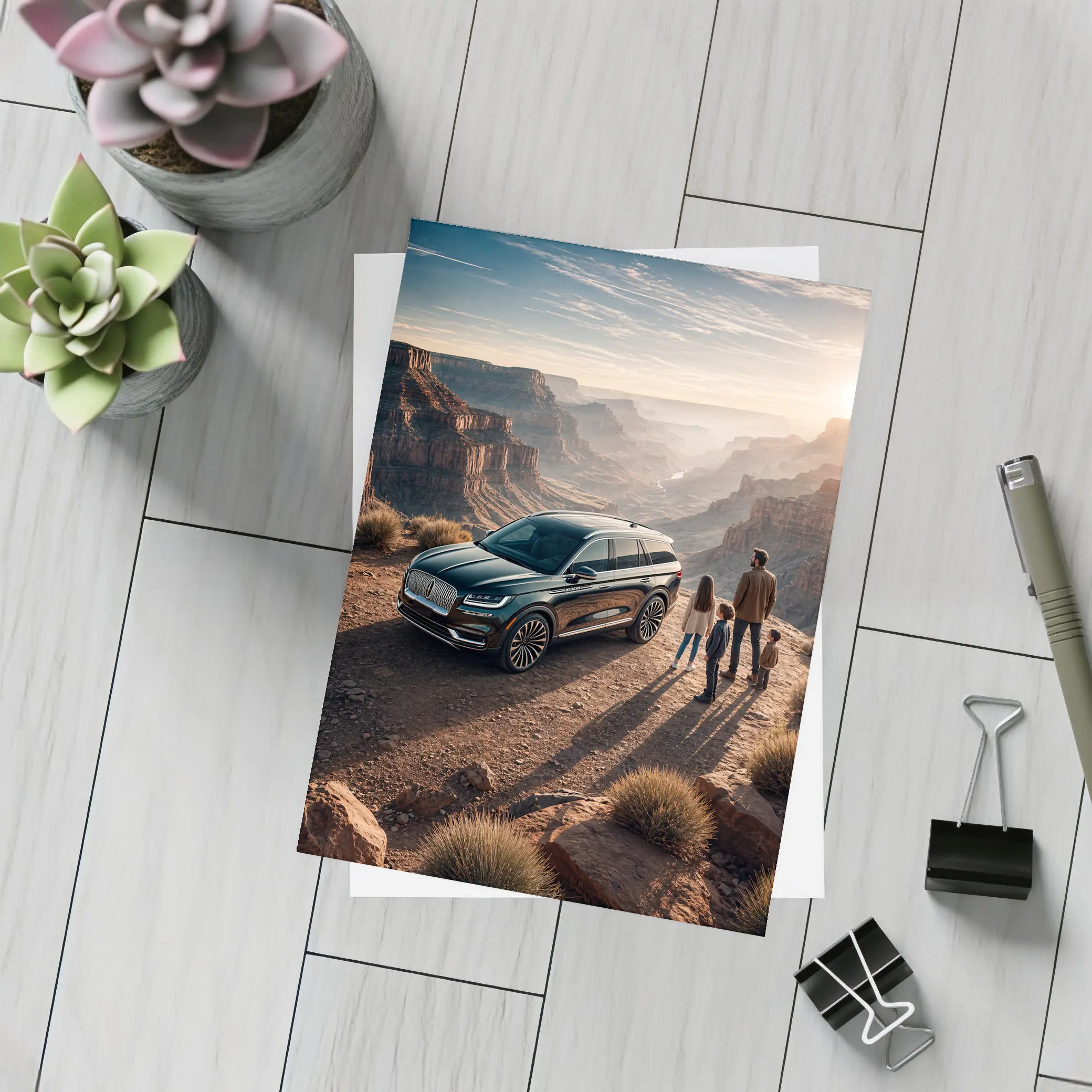 Lincoln Aviator Family Canyon Overlook Sunset – Postcards