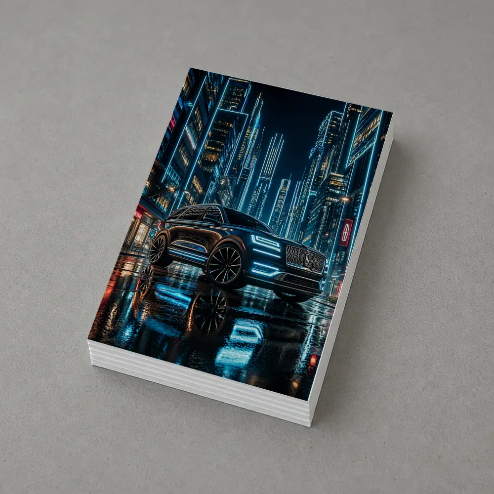 Lincoln Navigator Neon City Night Street – Postcards