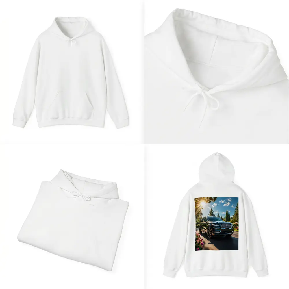 Lincoln Navigator Black SUV Sunny Garden Setting – Hoodies