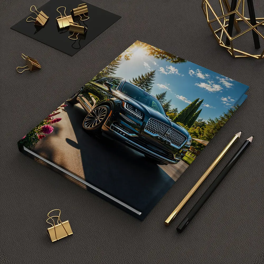Lincoln Navigator Black SUV Sunny Garden Setting – Notebooks