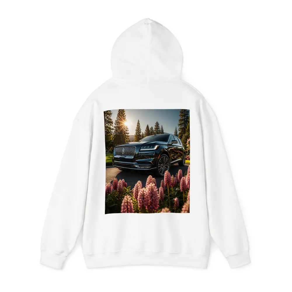 Lincoln Aviator Black SUV Sunny Forest Setting – Hoodies