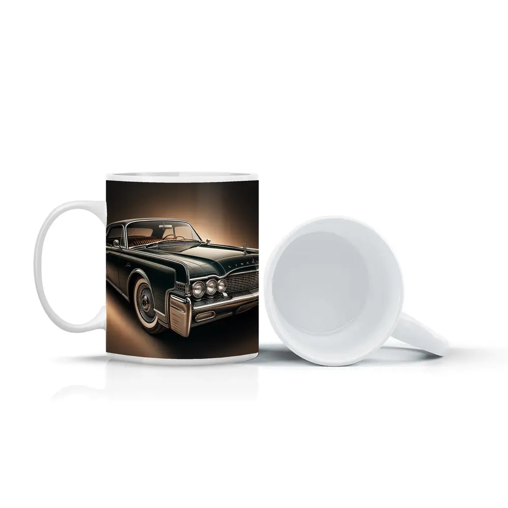 Lincoln Continental Classic Car Dark Background – Mugs