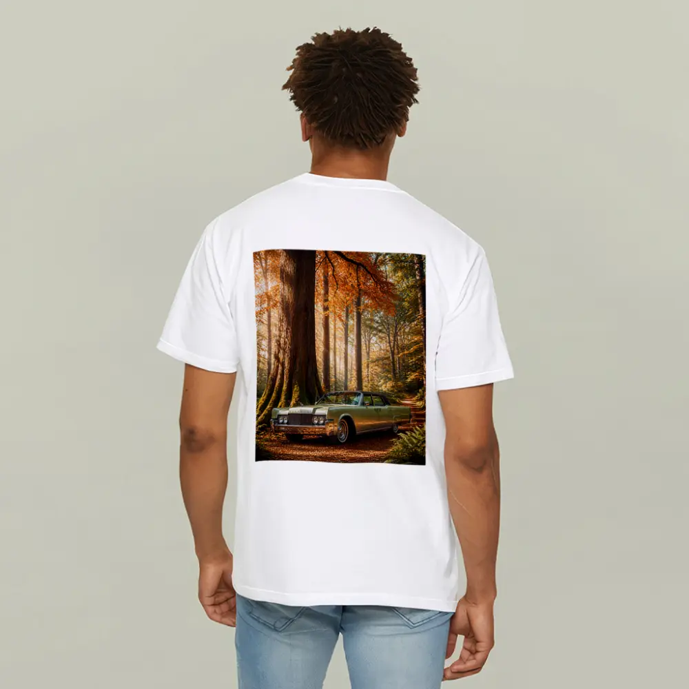 Lincoln Continental Classic Car Autumn Forest – T-Shirts