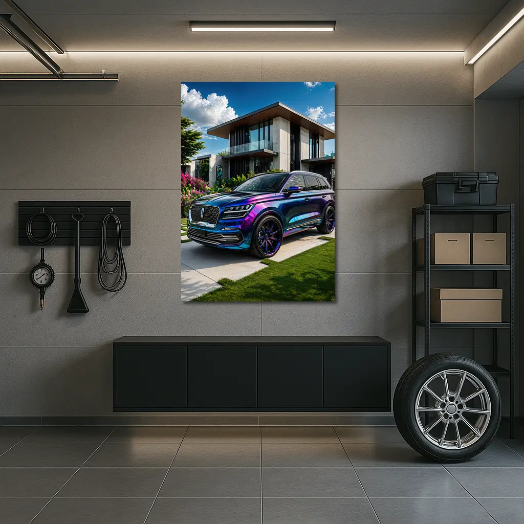 Lincoln Corsair Iridescent Purple Blue Modern Home – Wall Art