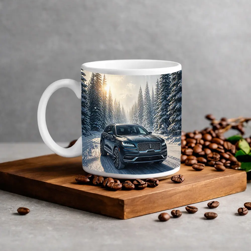 Lincoln Corsair SUV Snowy Winter Forest Drive – Mugs
