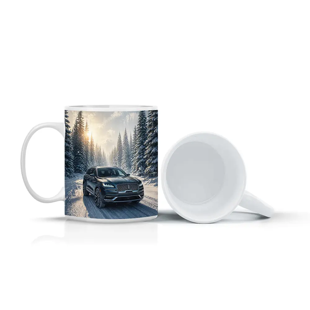 Lincoln Corsair SUV Snowy Winter Forest Drive – Mugs