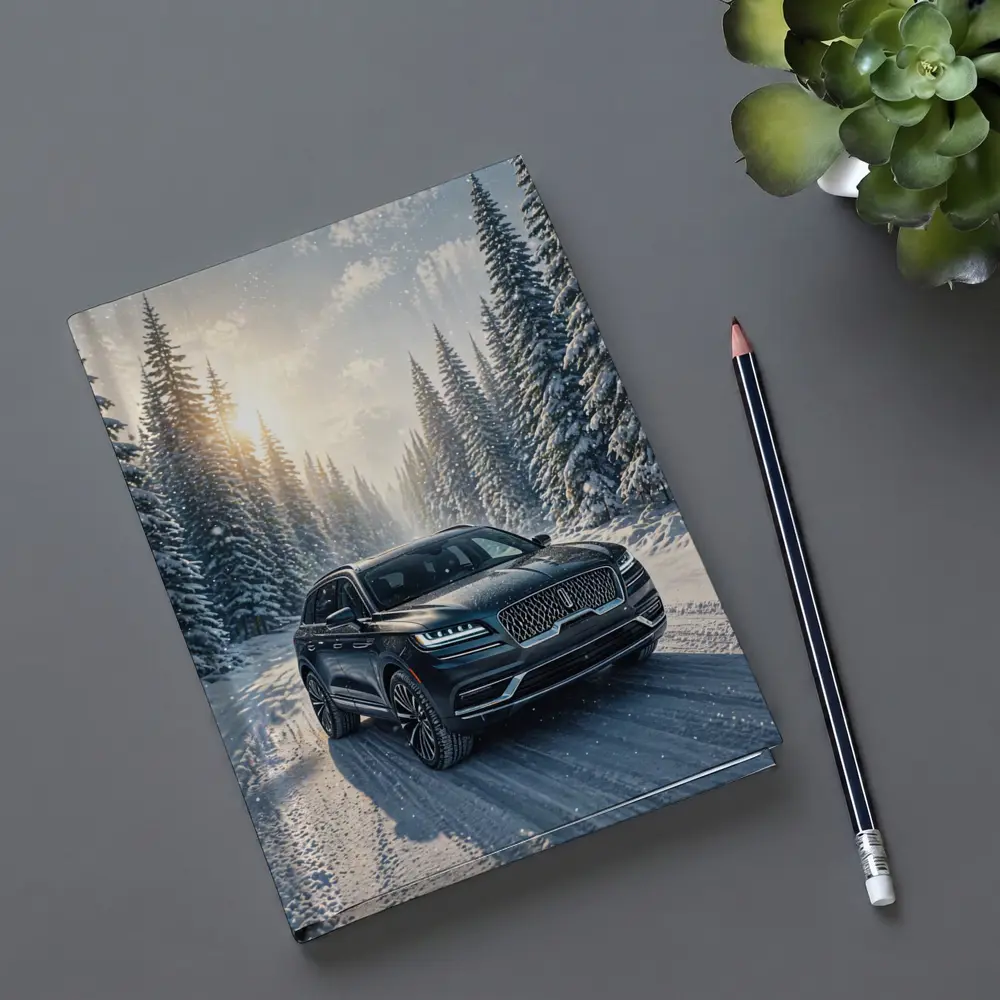 Lincoln Corsair SUV Snowy Winter Forest Drive – Notebooks