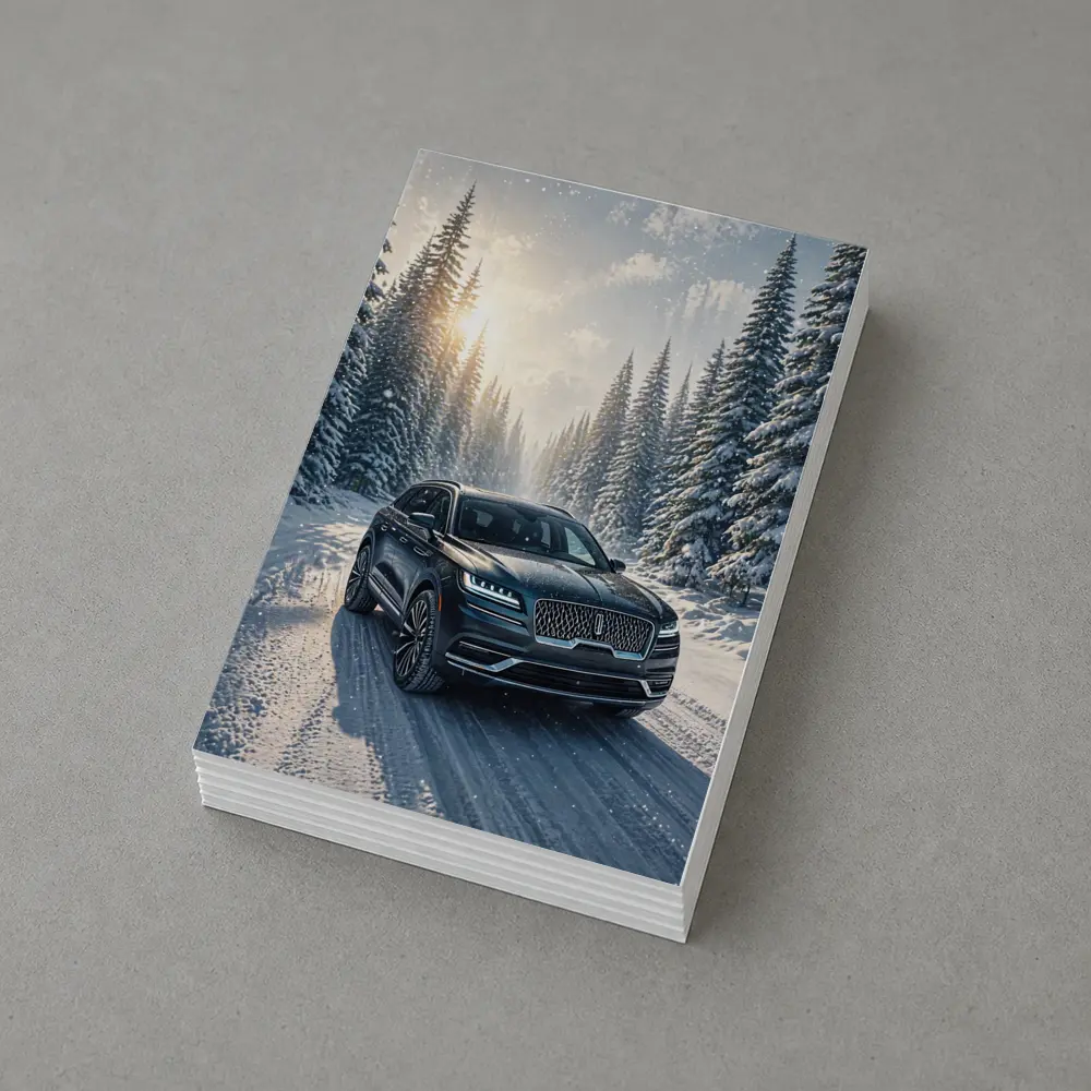 Lincoln Corsair SUV Snowy Winter Forest Drive – Postcards