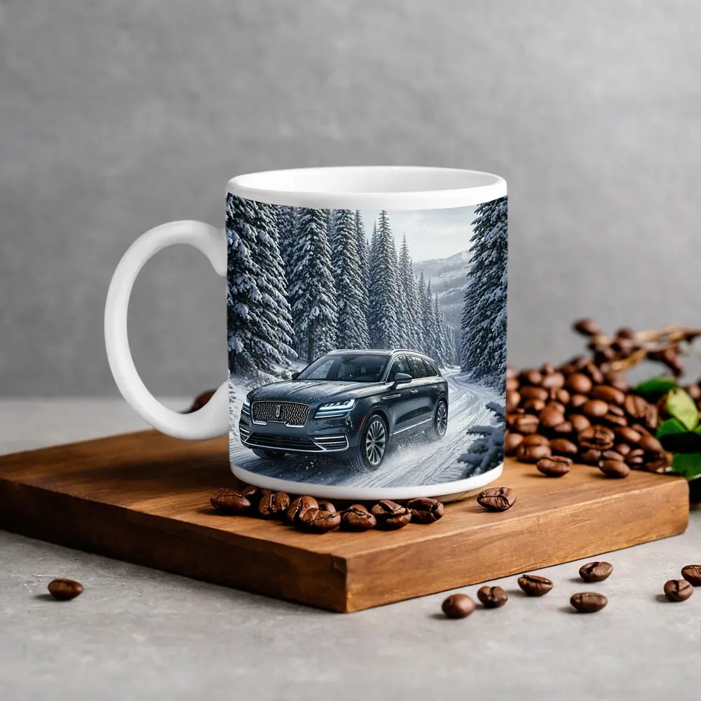 Lincoln Corsair SUV Snowy Forest Drive – Mugs