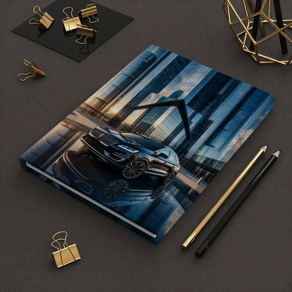 Lincoln MKC SUV Glass Buildings Sunset – Notebooks