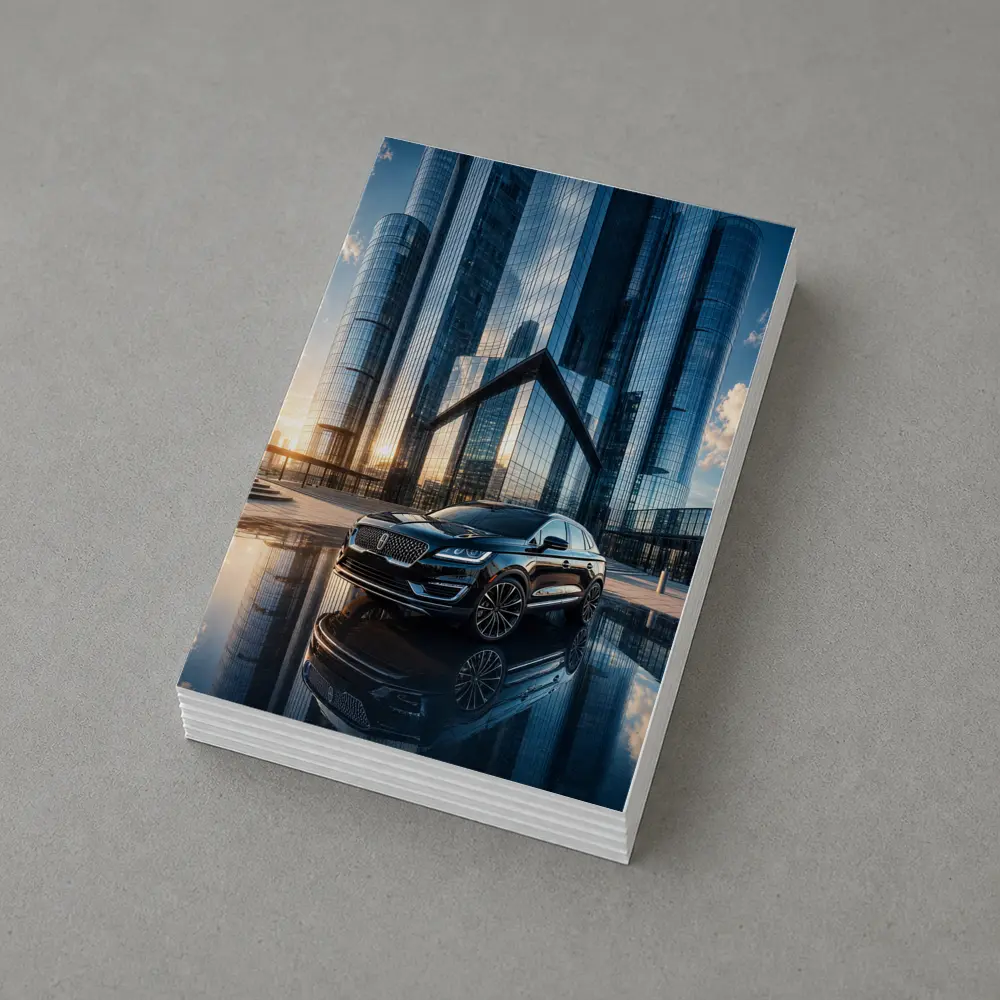Lincoln MKC SUV Glass Buildings Sunset – Postcards