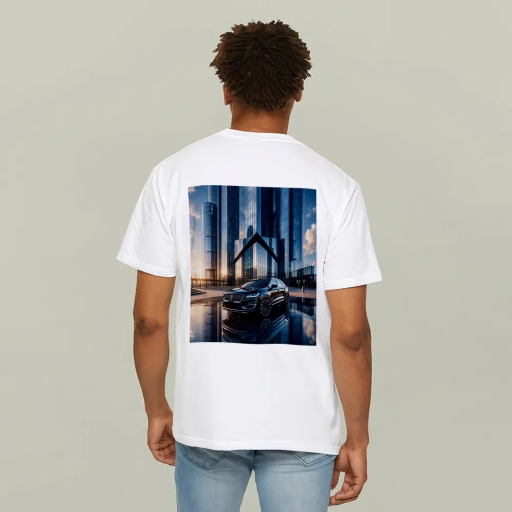 Lincoln MKC SUV Glass Buildings Sunset – T-Shirts