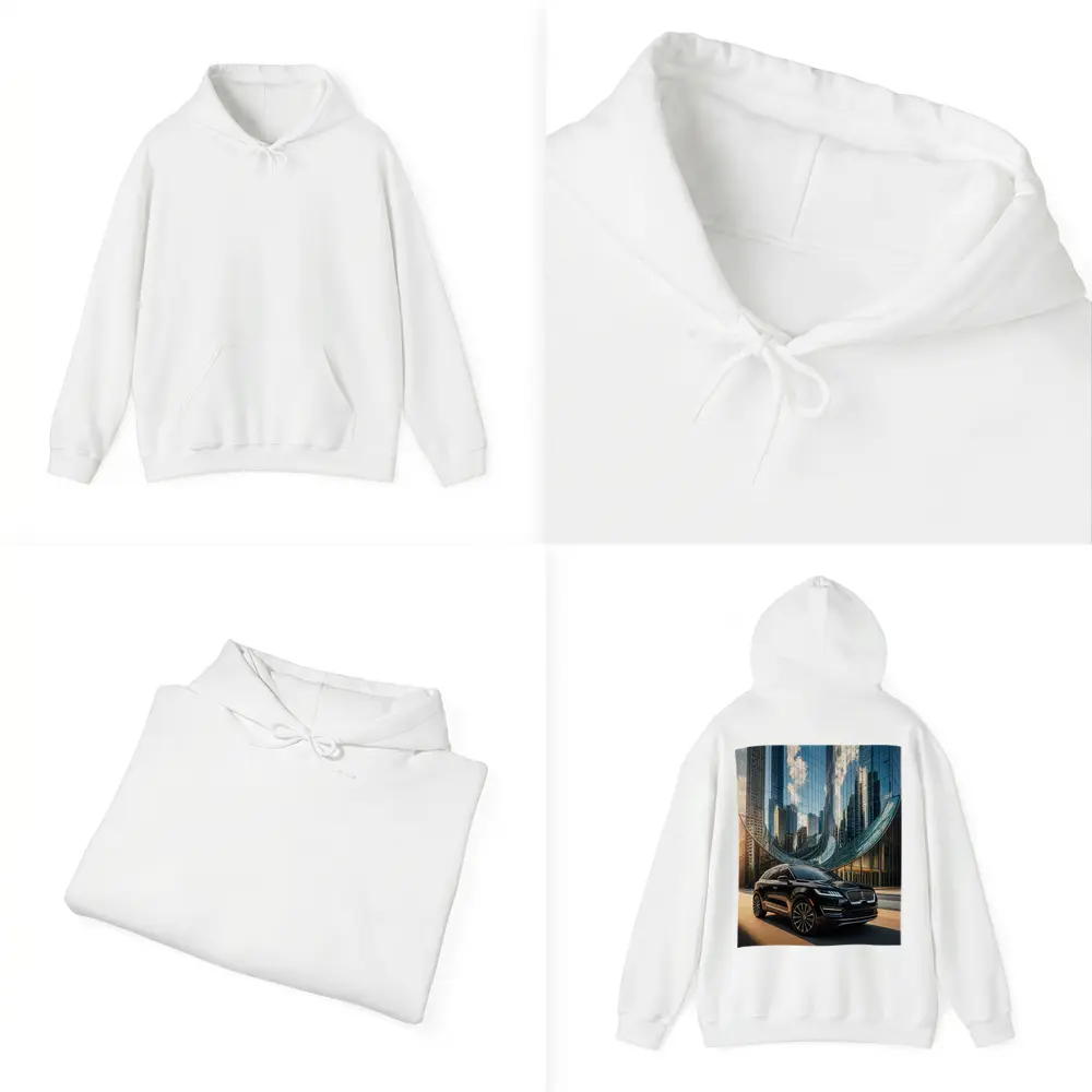 Lincoln MKC Black SUV City Glass Building – Hoodies