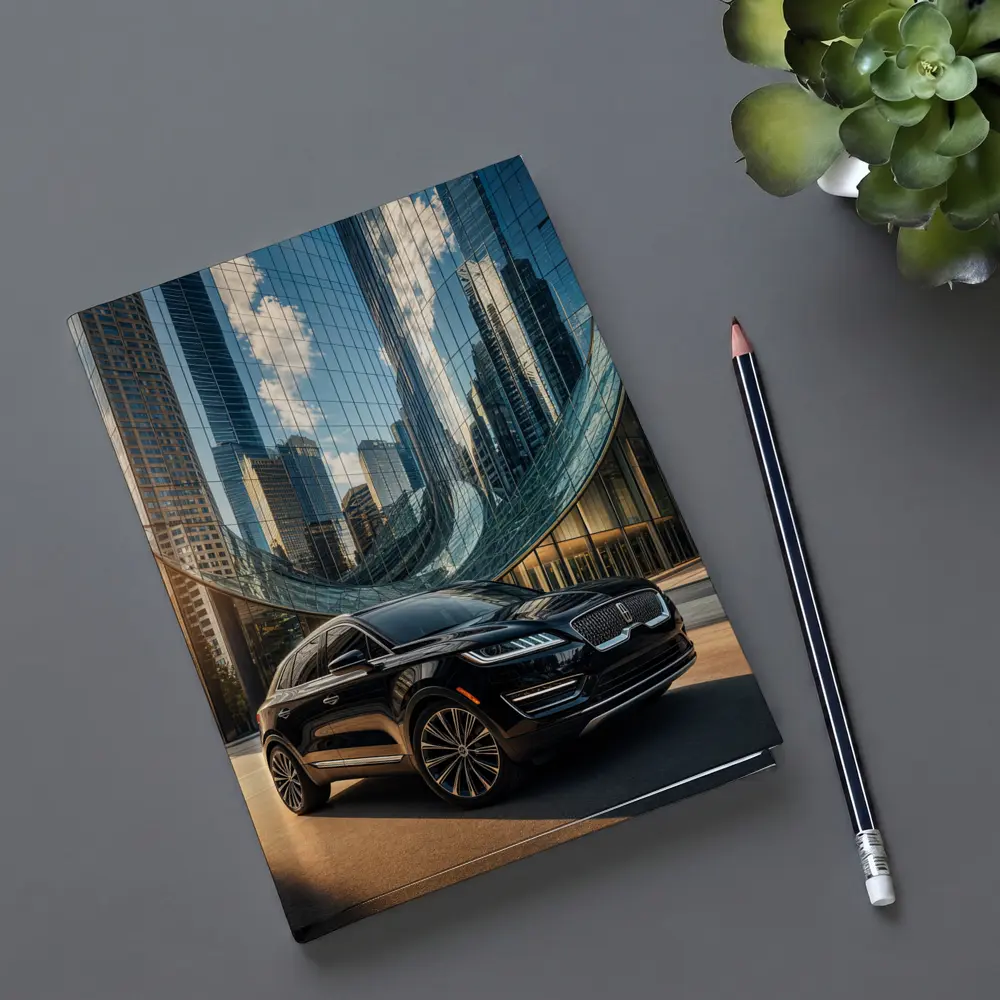 Lincoln MKC Black SUV City Glass Building – Notebooks