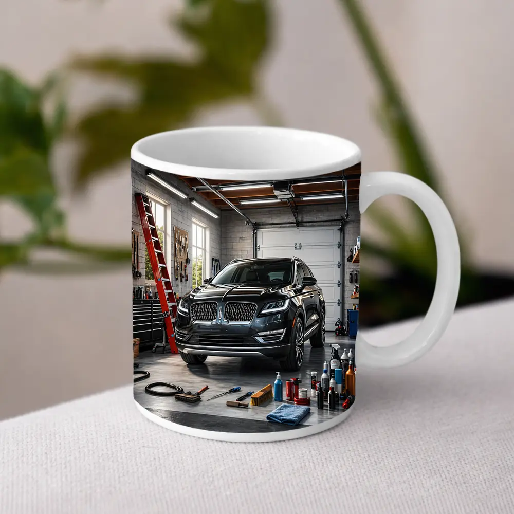 Lincoln MKC Black SUV Inside Garage – Mugs