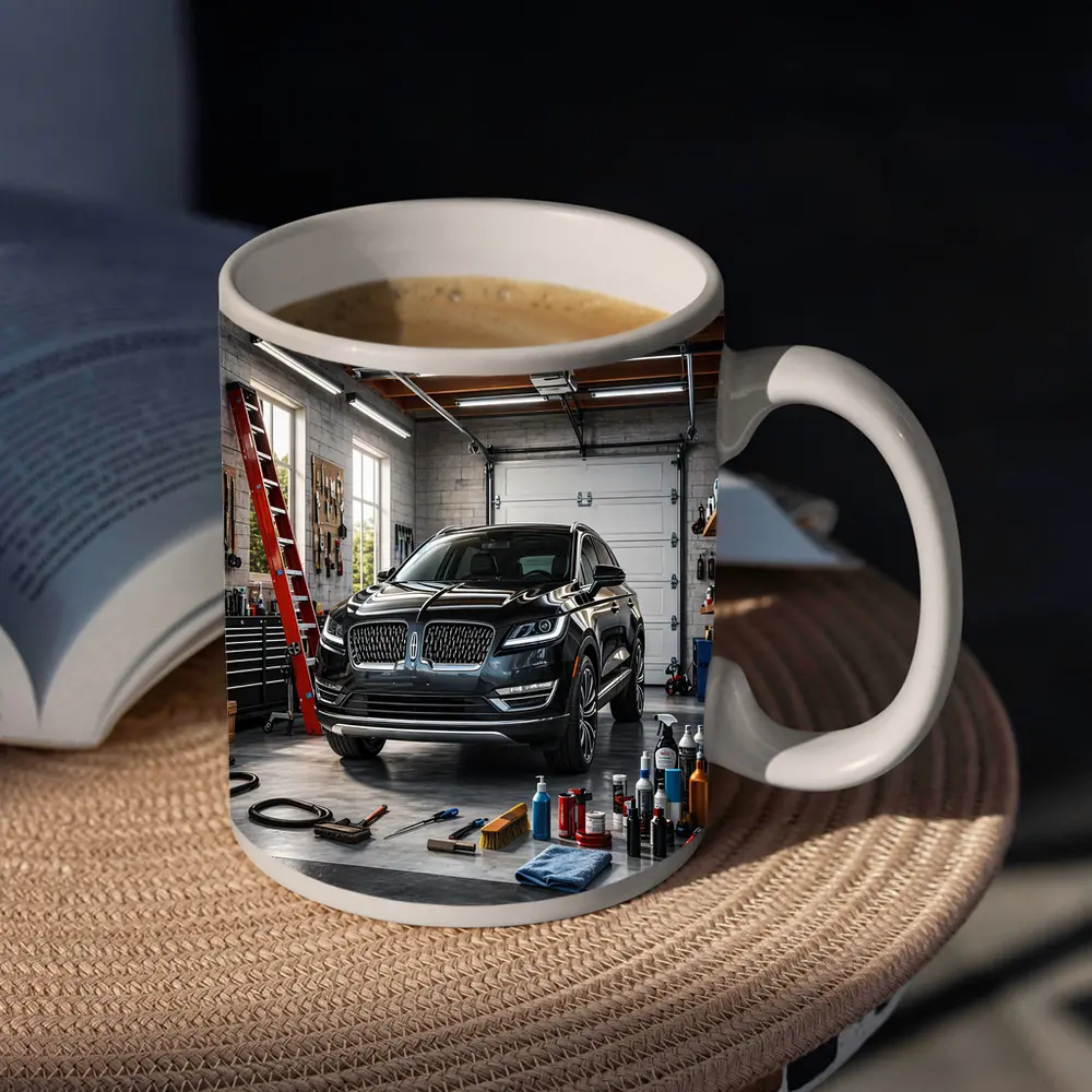 Lincoln MKC Black SUV Inside Garage – Mugs