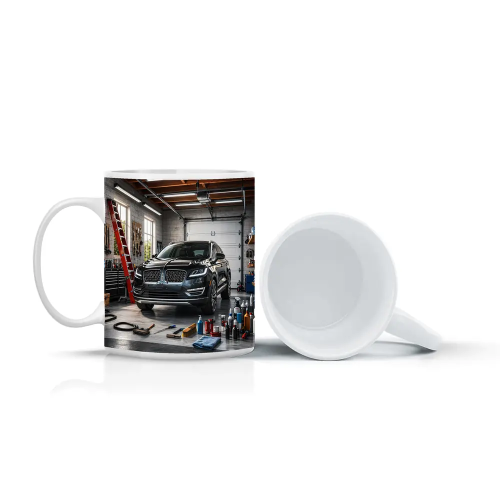 Lincoln MKC Black SUV Inside Garage – Mugs