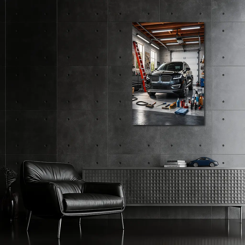 Lincoln MKC Black SUV Inside Garage – Wall Art