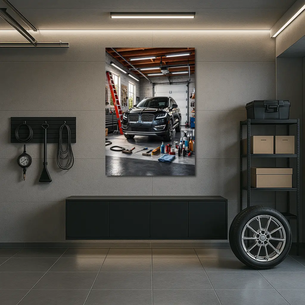 Lincoln MKC Black SUV Inside Garage – Wall Art