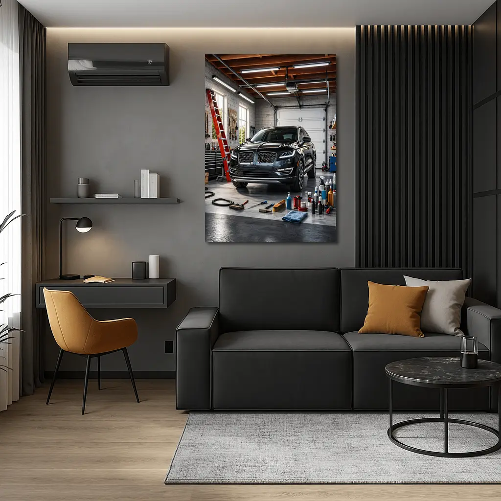 Lincoln MKC Black SUV Inside Garage – Wall Art