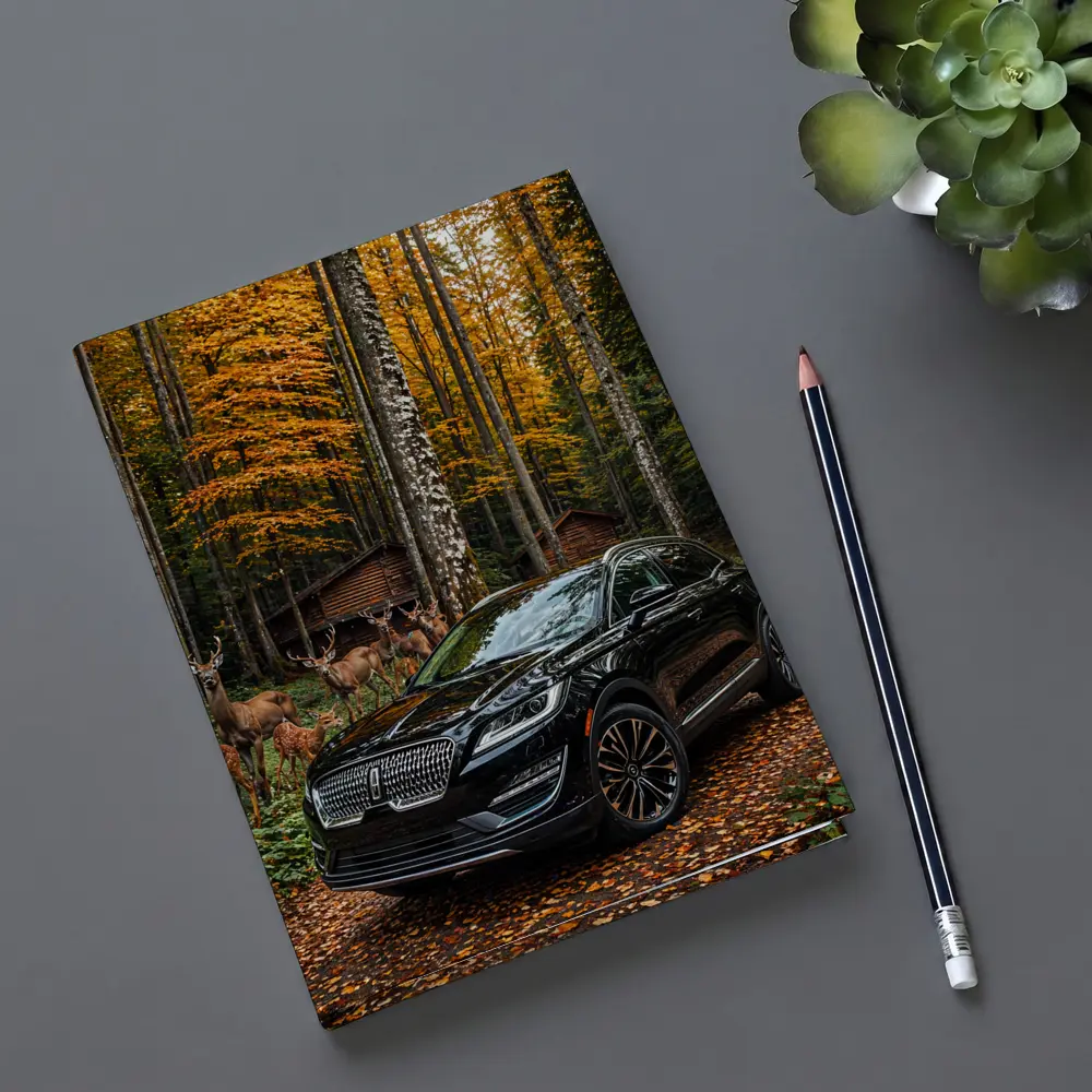 Lincoln MKC Black SUV Autumn Forest – Notebooks