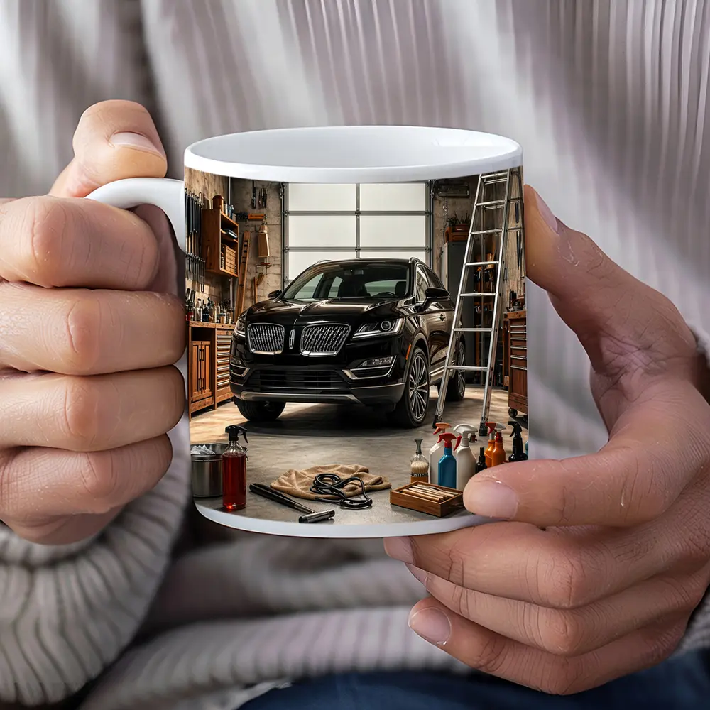 Lincoln MKC Black SUV in Garage – Mugs