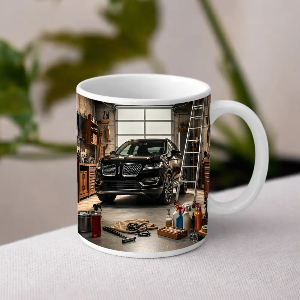 Lincoln MKC Black SUV in Garage – Mugs