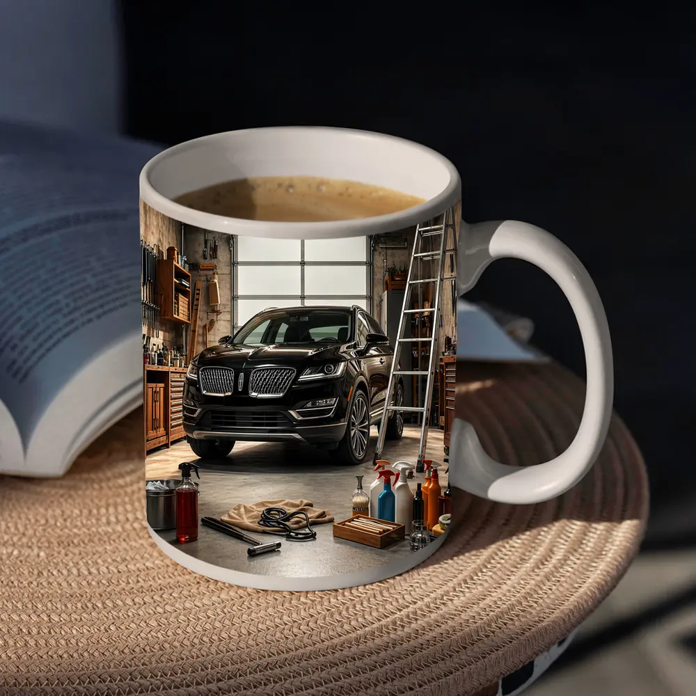 Lincoln MKC Black SUV in Garage – Mugs